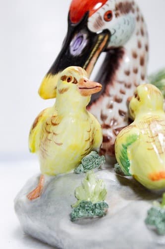 Antique Hand Painted European Mallard Bird Porcelain Grouping Sculpture Figure - Thumbnail 3