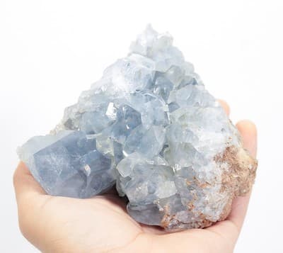 Natural Celestite Blue Quartz Crystal Cluster 1300 Grams - Thumbnail 3