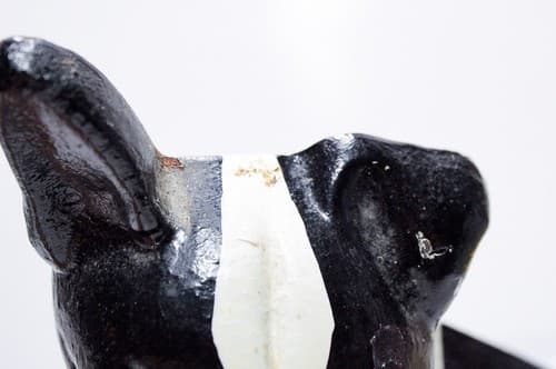 Vintage Cast Iron Boston Terrier One Sided Hand Painted Door Stop Bookend - Thumbnail 8