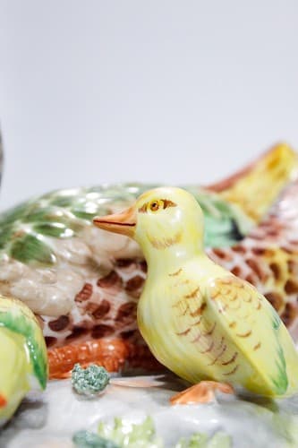 Antique Hand Painted European Mallard Bird Porcelain Grouping Sculpture Figure - Thumbnail 7