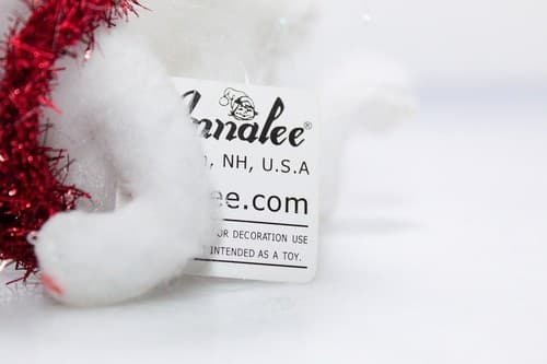 Vtg 2013 ANNALEE Mobilitee SILVER SPARKLE KITTY Christmas Artisan Doll 4" w/Tag - Thumbnail 4