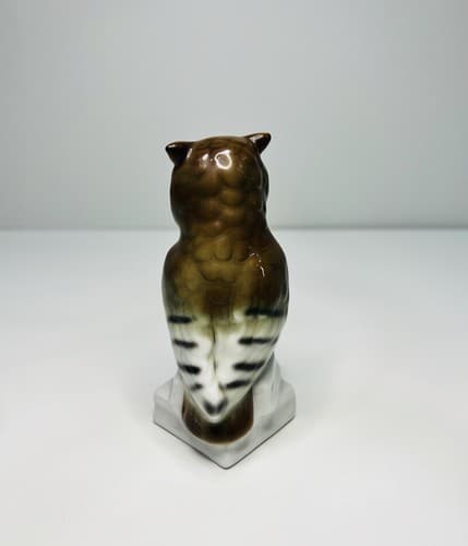 Vintage West Germany Hand Painted Porcelain Owl Figurine - Thumbnail 5