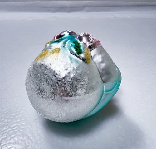 CHRISTOPHER RADKO "Jolly Wrap Jr." Snowman Christmas Glass Ornament - Thumbnail 5