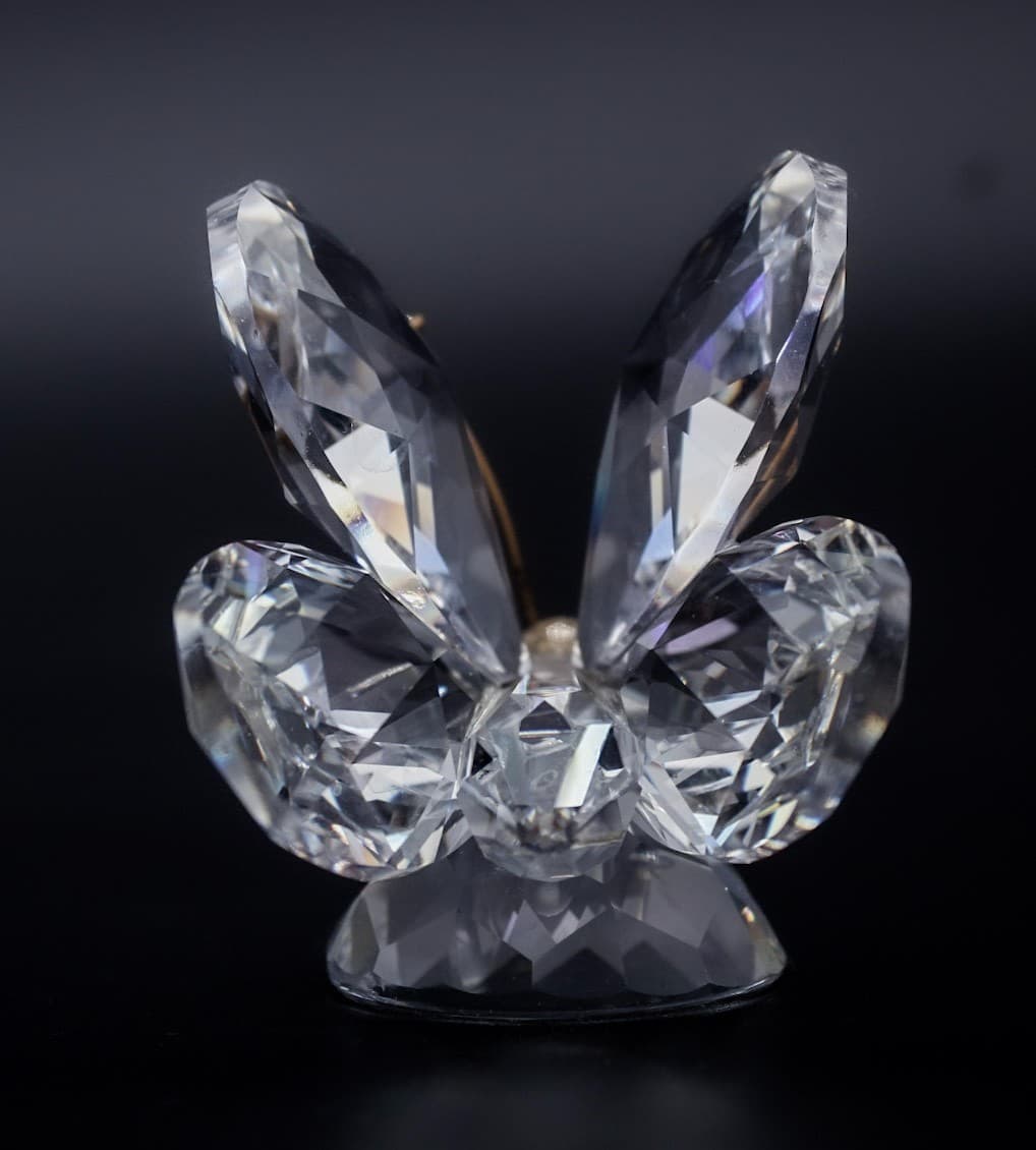 Swarovski Silver Crystal Austria Butterfly In A Summer Meadow Figurine Vintage - Thumbnail 3