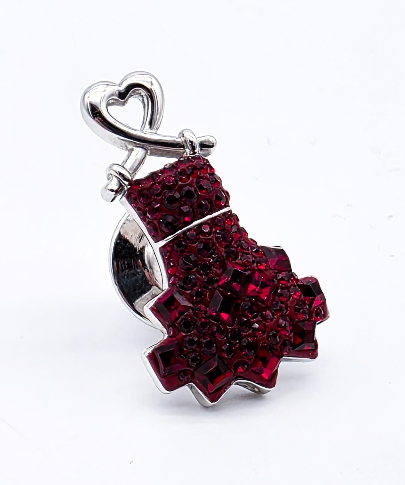 Swarovski Crystal Heart Truth Red Dress Tack Pin Heart Health Awareness - Thumbnail 7