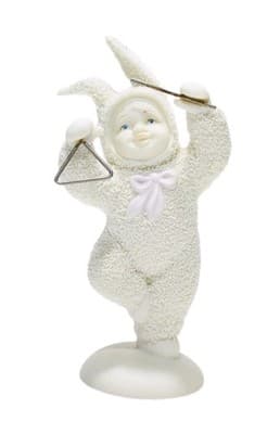 Vintage DEPARTMENT 56 Snowbunnies "Hop Skip" Holiday Porcelain Figure - Image 1