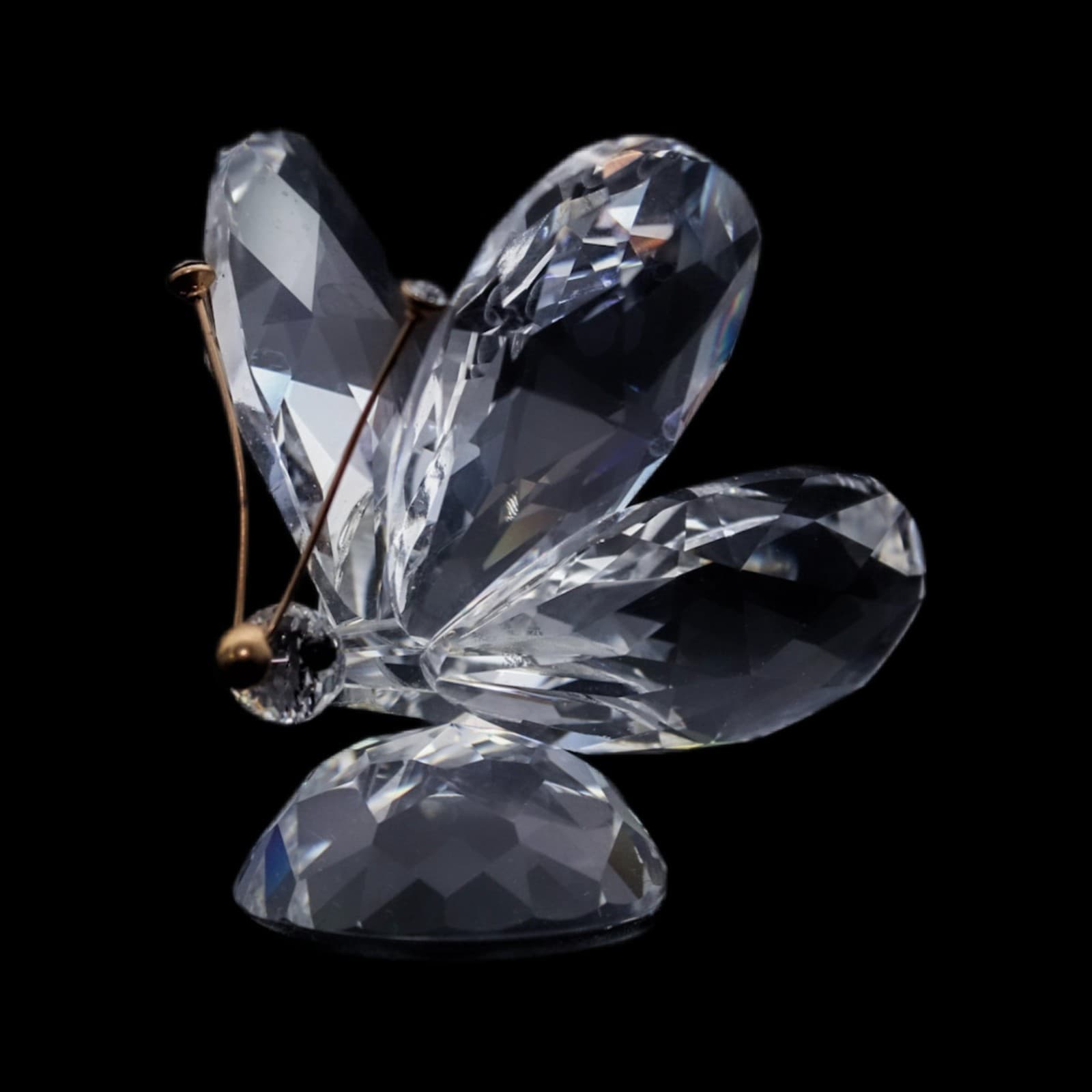 Swarovski Silver Crystal Austria Butterfly In A Summer Meadow Figurine Vintage - Image 1