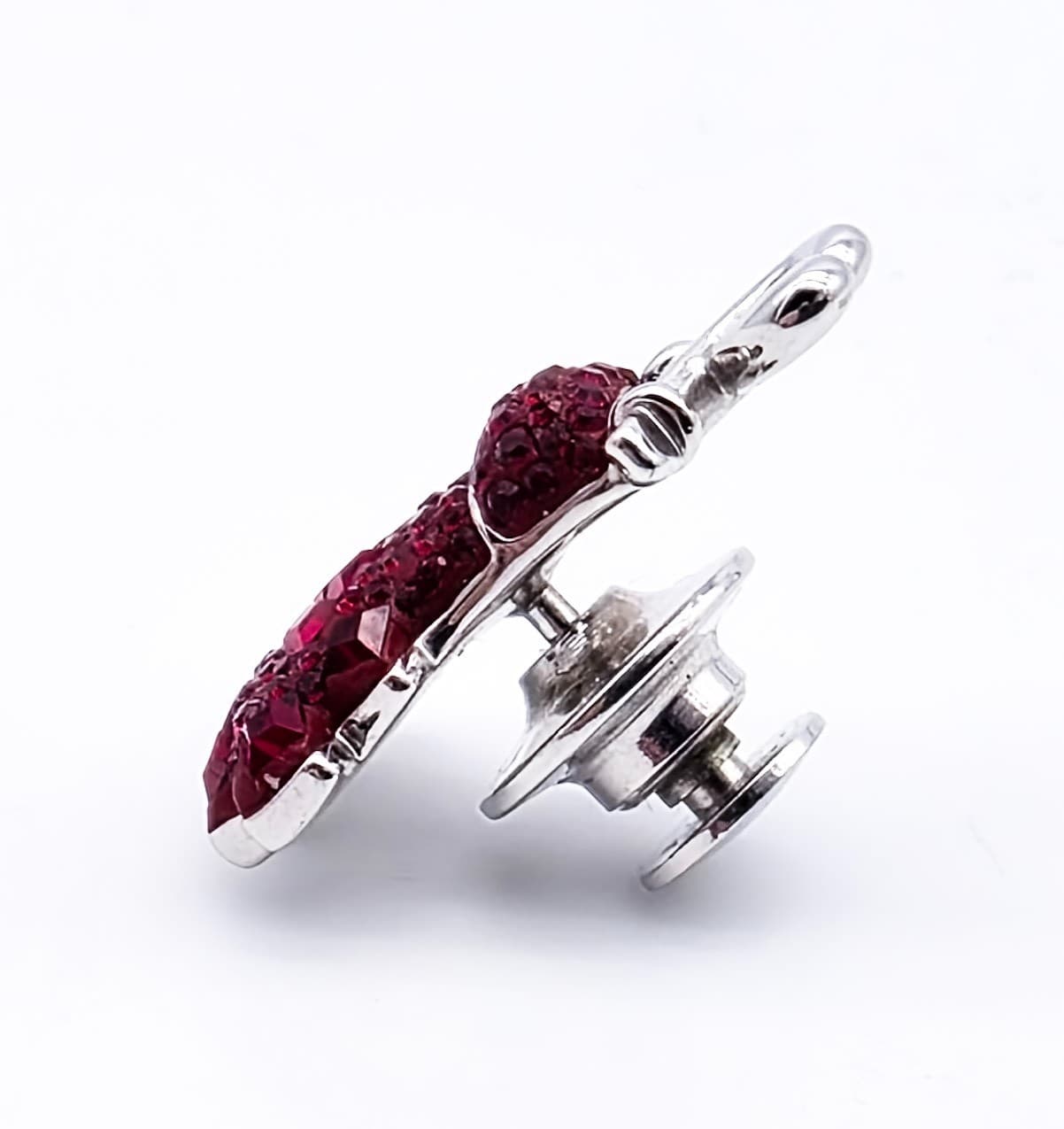 Swarovski Crystal Heart Truth Red Dress Tack Pin Heart Health Awareness - Thumbnail 5