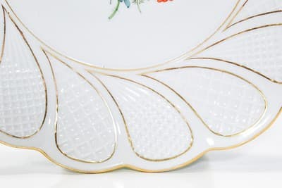 MEISSEN Germany Hand Painted Multicolor Floral Ceremonial Porcelain Plate - Thumbnail 5