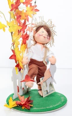 1995 ANNALEE MOBILITEE "Goin Fishin" Logo Kid Holiday Artisan Doll NWT Rare - Thumbnail 6
