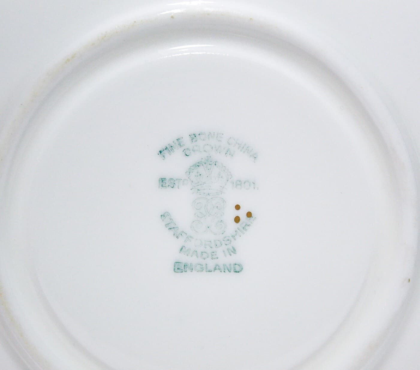 CROWN STAFFORDSHIRE Antique England Fine Bone China Red Floral Cup & Saucer - Thumbnail 8