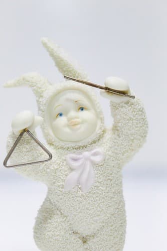 Vintage DEPARTMENT 56 Snowbunnies "Hop Skip" Holiday Porcelain Figure - Thumbnail 2