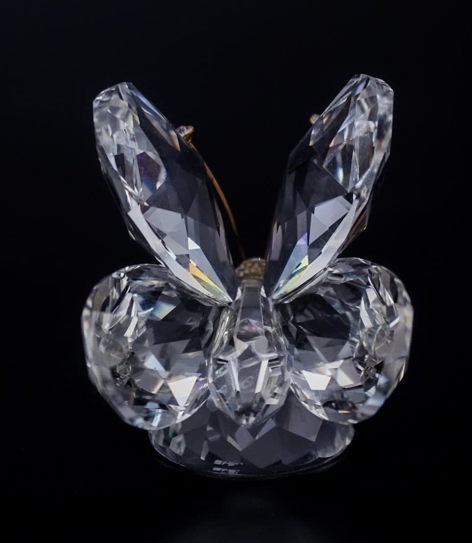 Swarovski Silver Crystal Austria Butterfly In A Summer Meadow Figurine Vintage - Thumbnail 4