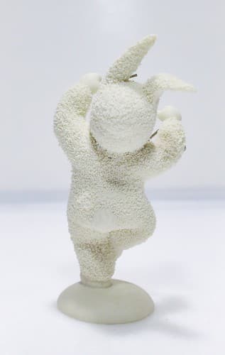Vintage DEPARTMENT 56 Snowbunnies "Hop Skip" Holiday Porcelain Figure - Thumbnail 4