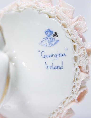 Irish Dresden MULLER VOLKSTEDT "Georgina" Ireland Lace Porcelain Dancer Figurine - Thumbnail 11