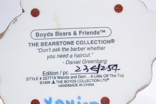 BOYDS BEARS "Don't Ask The Barber Whether You Need A Haircut" #227719 Figurine - Thumbnail 8