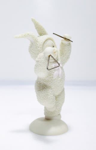 Vintage DEPARTMENT 56 Snowbunnies "Hop Skip" Holiday Porcelain Figure - Thumbnail 3