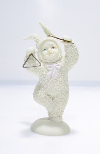 Vintage DEPARTMENT 56 Snowbunnies "Hop Skip" Holiday Porcelain Figure - Thumbnail 6
