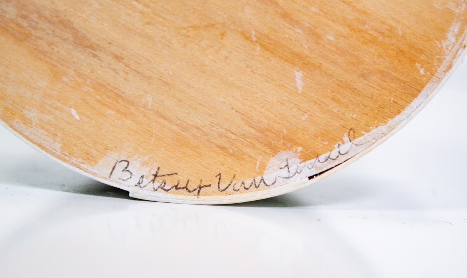 Vintage Signed Hand Painted Red Riding Hood Round Wooden Decorative Box - Thumbnail 6