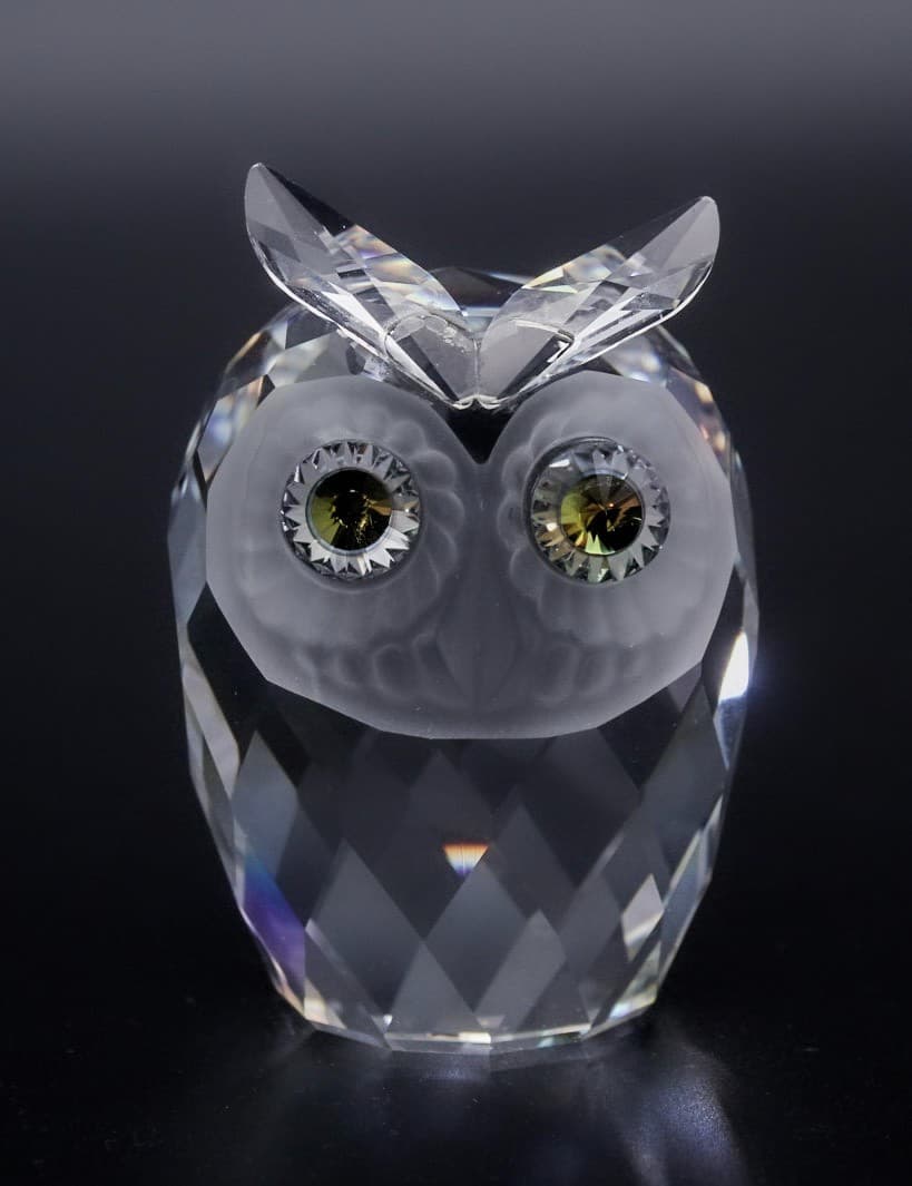 Swarovski Crystal Owl Austria Woodland Friends #7636 Figurine By Max Schreck - Thumbnail 2
