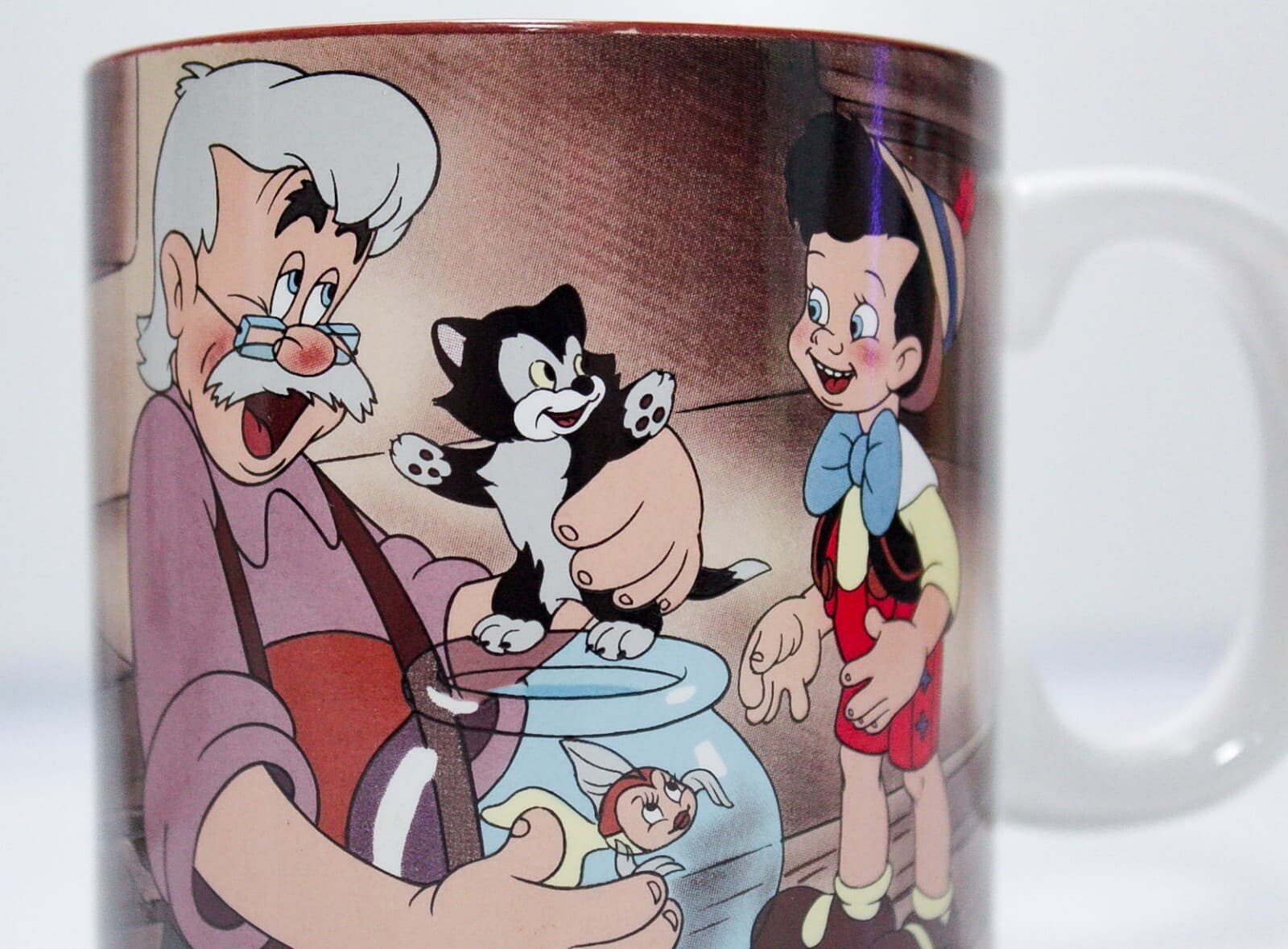 WALT DISNEY Company Pinocchio & Geppetto Porcelain Coffee Mug In Original Box - Thumbnail 4
