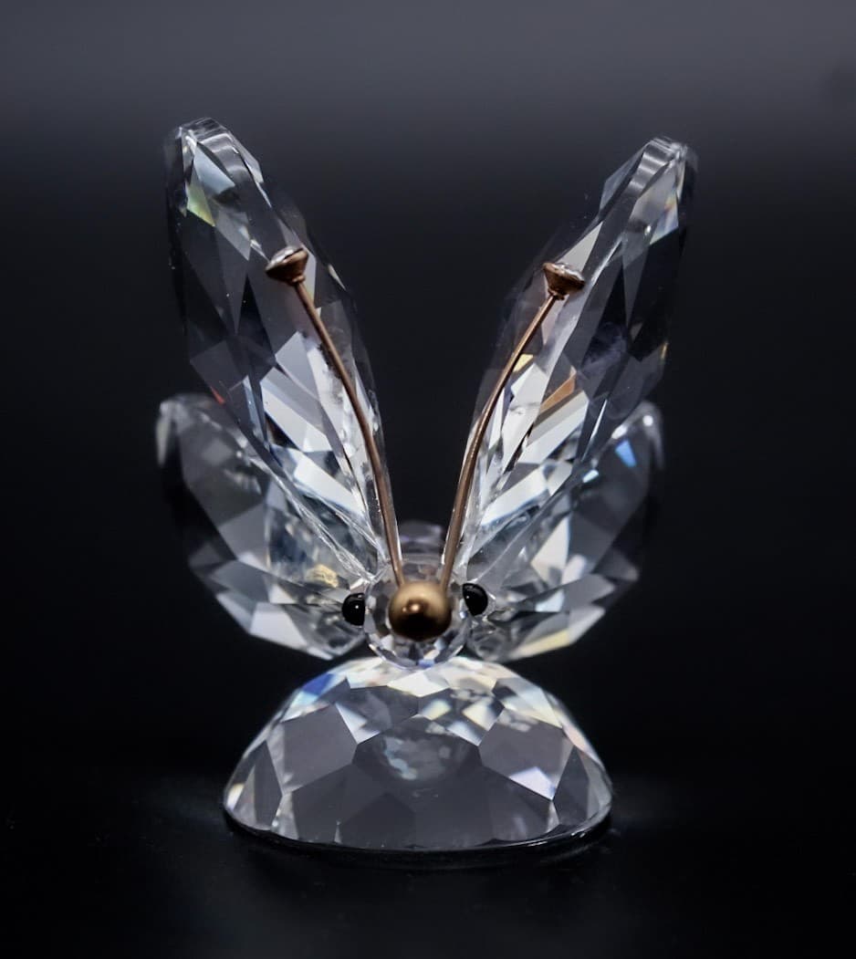 Swarovski Silver Crystal Austria Butterfly In A Summer Meadow Figurine Vintage - Thumbnail 6