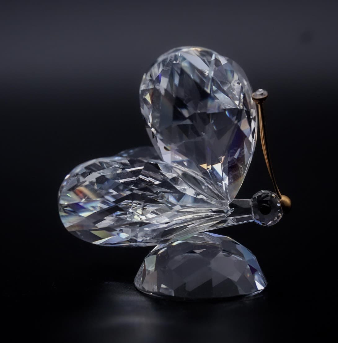 Swarovski Silver Crystal Austria Butterfly In A Summer Meadow Figurine Vintage - Thumbnail 5