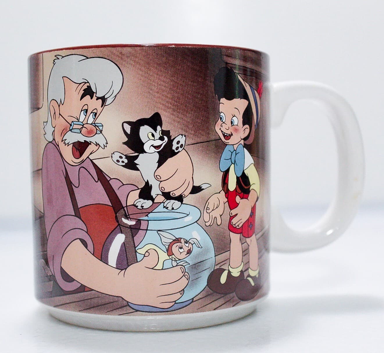 WALT DISNEY Company Pinocchio & Geppetto Porcelain Coffee Mug In Original Box - Thumbnail 3
