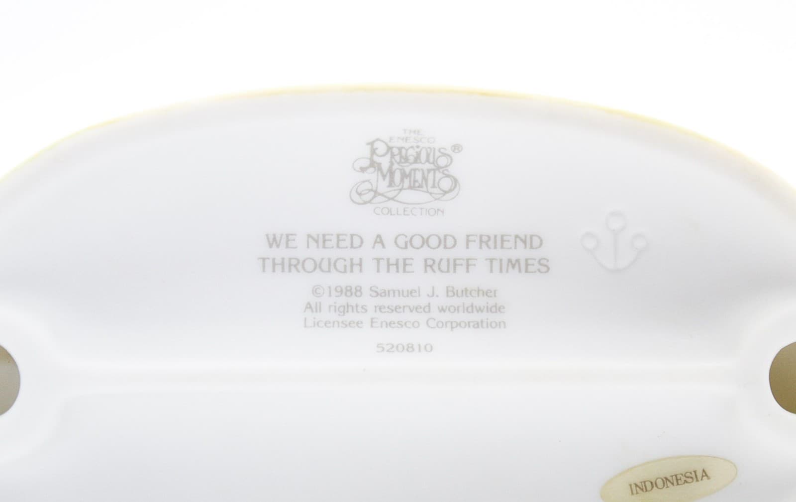 Precious Moments We Need A Good Friend Through The Ruff Times Figurine 1988 - Thumbnail 6