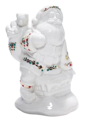 LENOX China Jewels Jeweled 1996 Santa's Visit Christmas Porcelain Figurine - Image 1