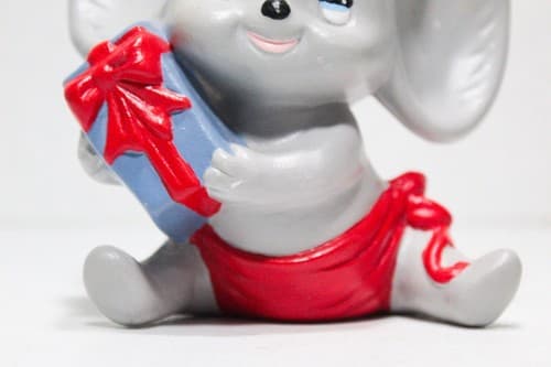 Vintage 1986 Atlantic Mold Christmas Holiday Big Ear Mouse Sculpture Figure - Thumbnail 3