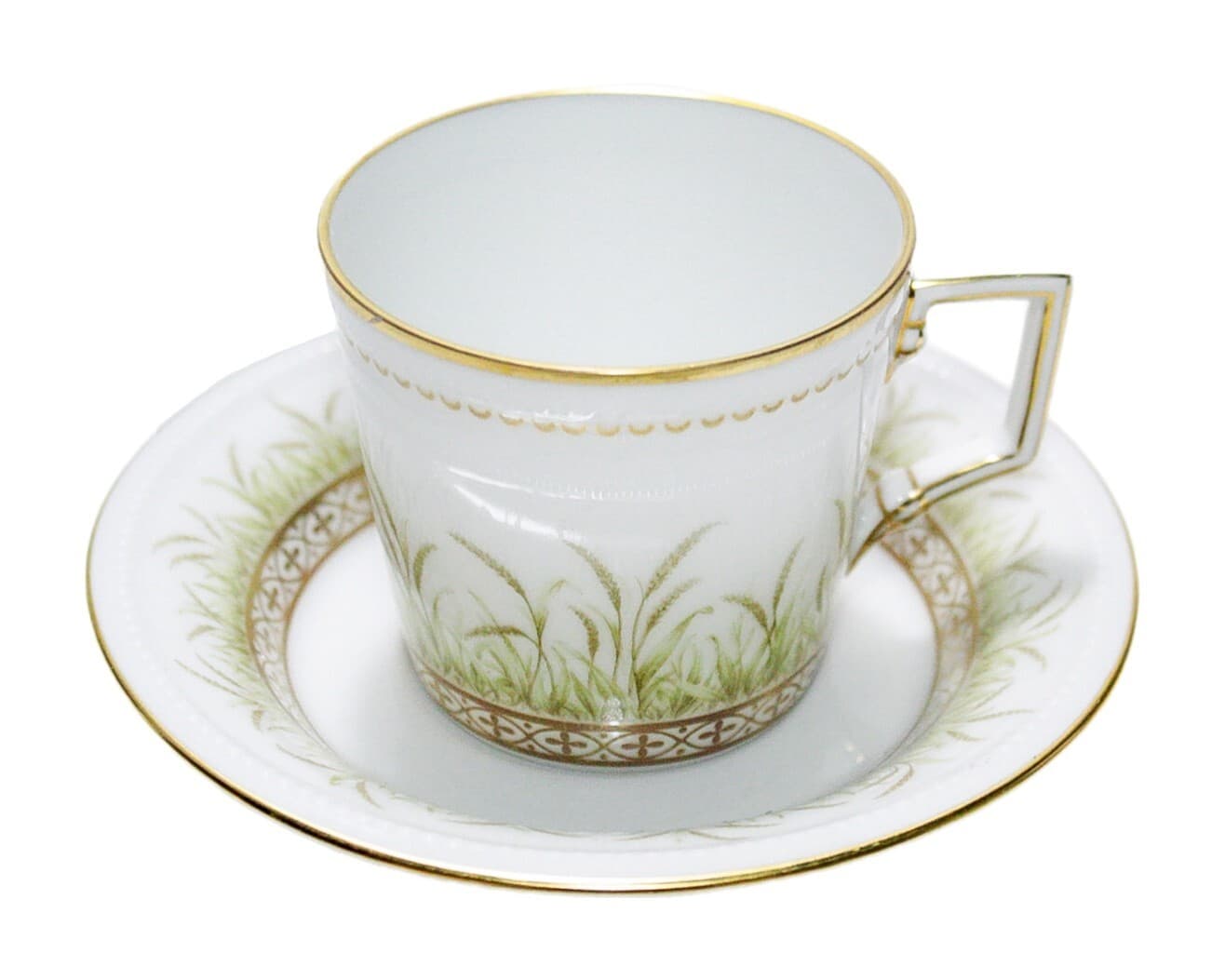 KAISER Made In W. Germany Hand Painted Leaf Design Porcelain Cup & Saucer - Image 1