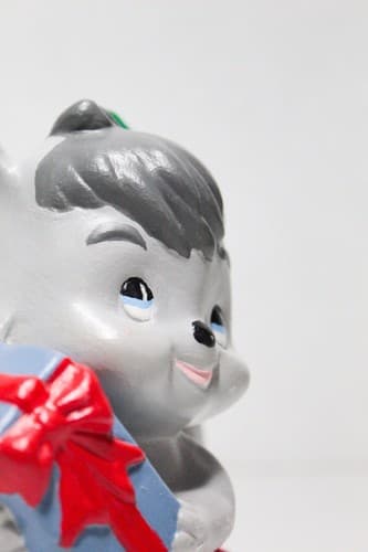 Vintage 1986 Atlantic Mold Christmas Holiday Big Ear Mouse Sculpture Figure - Thumbnail 6