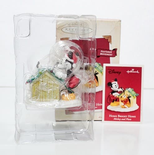 HALLMARK KEEPSAKE "Home Bright Home" Mickey & Pluto Christmas Ornament - Thumbnail 2