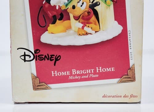 HALLMARK KEEPSAKE "Home Bright Home" Mickey & Pluto Christmas Ornament - Thumbnail 3