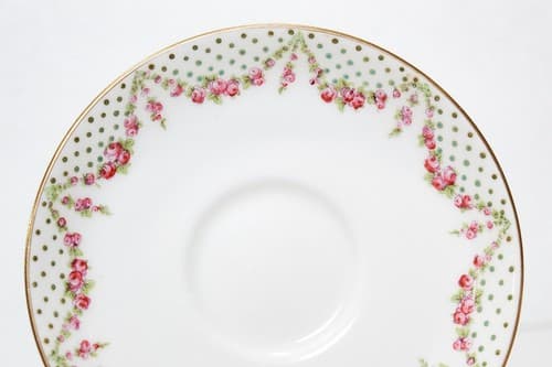 CRESCENT & SONS England Antique Jeweled Porcelain Boullion Cup & Saucer - Thumbnail 6