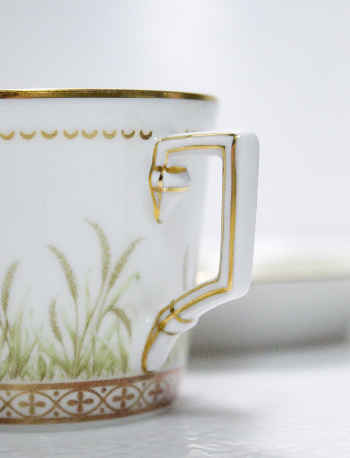 KAISER Made In W. Germany Hand Painted Leaf Design Porcelain Cup & Saucer - Thumbnail 10
