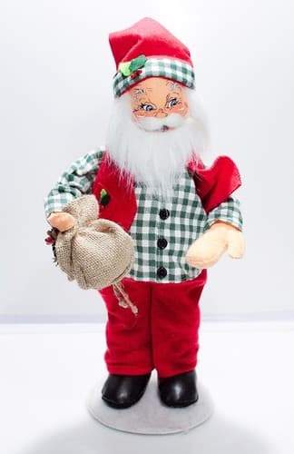 Vintage 2018 ANNALEE Mobilitee Northwoods Santa Artisan Doll 16" - Thumbnail 6