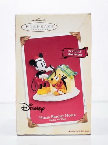 HALLMARK KEEPSAKE "Home Bright Home" Mickey & Pluto Christmas Ornament - Thumbnail 5