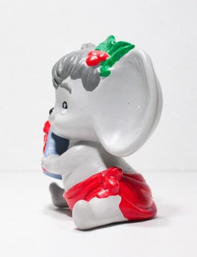 Vintage 1986 Atlantic Mold Christmas Holiday Big Ear Mouse Sculpture Figure - Thumbnail 4