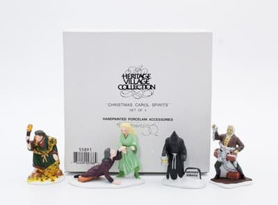 Department 56 Christmas Carol Spirits Heritage Village Collection Accessory 4pcs - Thumbnail 2