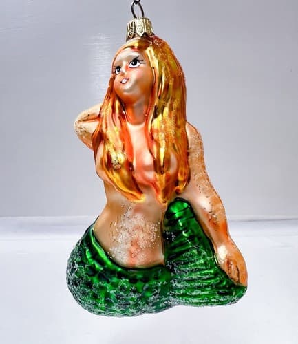 CHRISTOPHER RADKO 1997 Miss Marina Mermaid Christmas Glass Ornament - Thumbnail 10