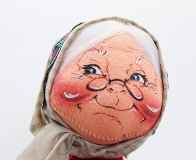 Vtg ANNALEE Mrs. Claus Cooking Apron Artisan Felt Christmas Doll 17" w/Tag - Thumbnail 6