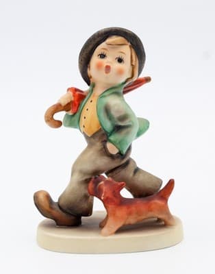 Hummel Goebel Strolling Along West Germany Vintage Porcelain Figurine TMK5 - Thumbnail 7