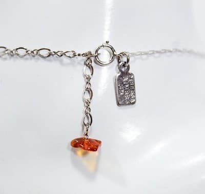 Vintage Sterling Silver 925 Natural Baltin Amber Beaded Necklace - Thumbnail 4