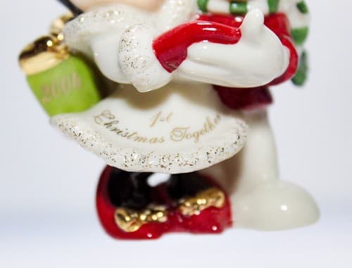 LENOX Disney Mickey & Minnie 1st Christmas Together Porcelain Ornament w/ Box - Thumbnail 3
