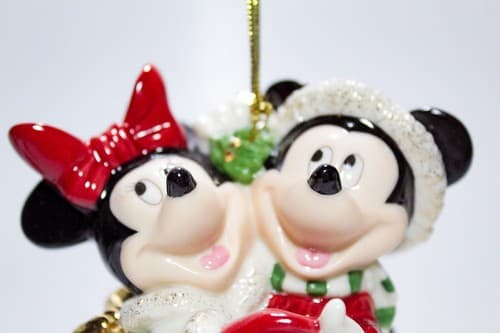 LENOX Disney Mickey & Minnie 1st Christmas Together Porcelain Ornament w/ Box - Thumbnail 5