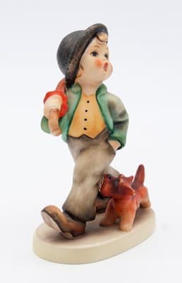Hummel Goebel Strolling Along West Germany Vintage Porcelain Figurine TMK5 - Thumbnail 4