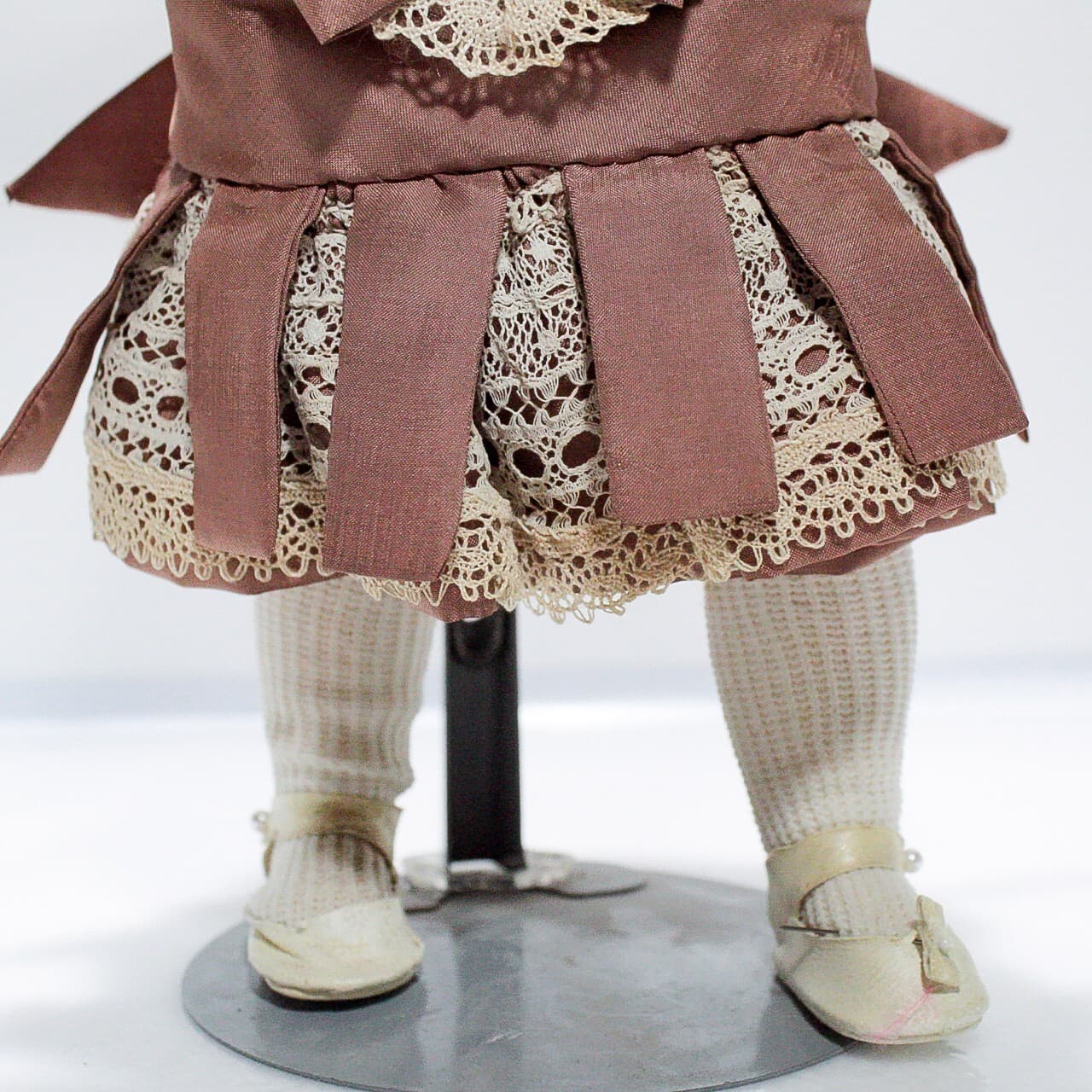 Vintage Signed Porcelain Hand Painted Victorian Style Laced Clothing 15" Doll - Thumbnail 5