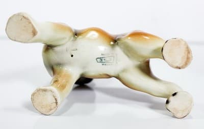 Vintage Made In West Germany Puppy Boxer Dog Porcelain Figurine - Thumbnail 5